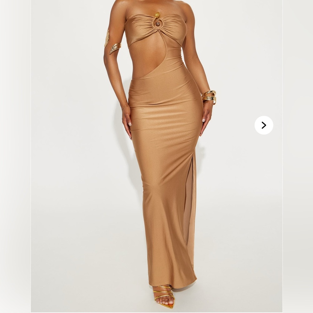 Brand new beautiful gold dress . Never worn with tags
